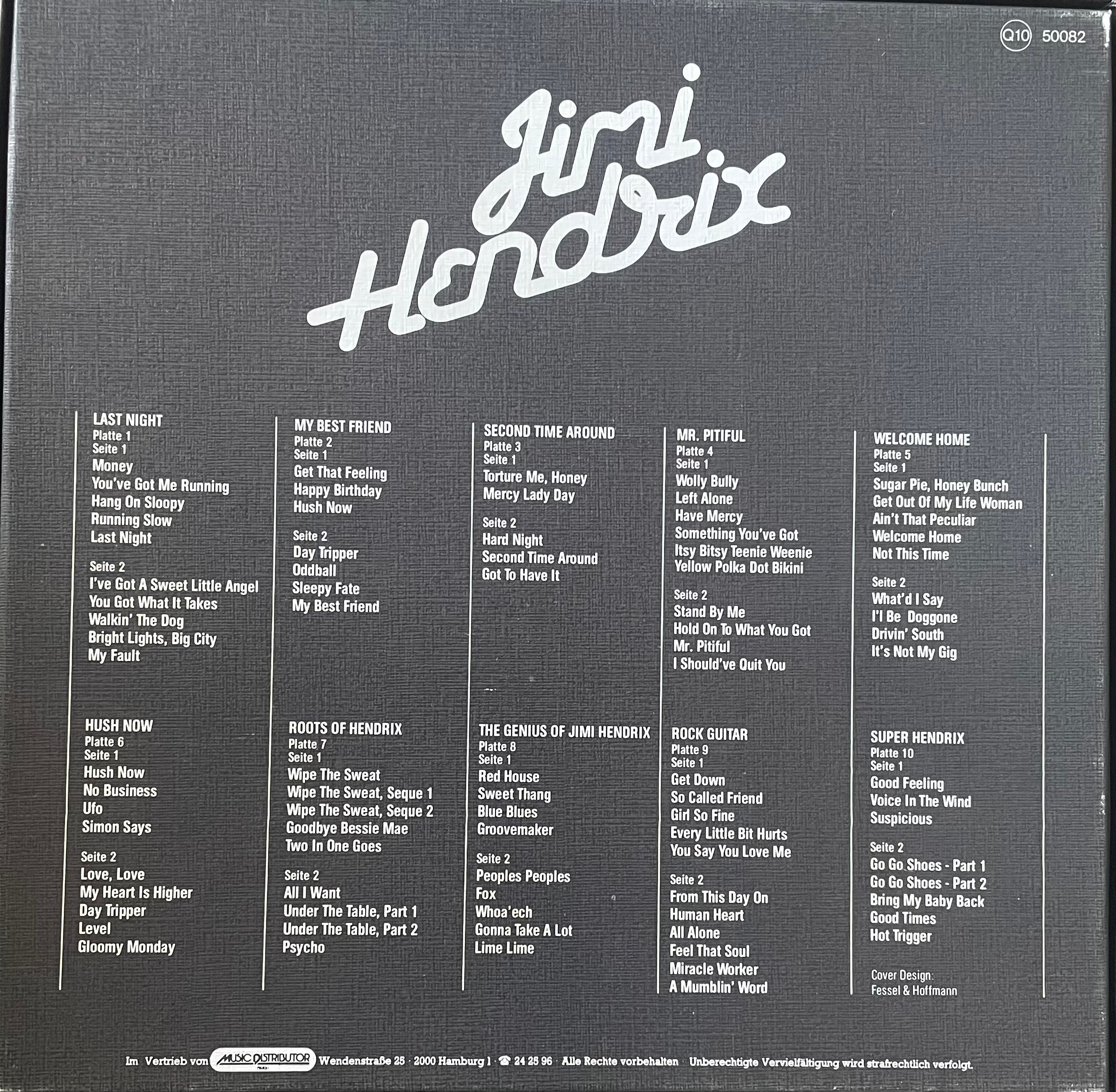 Jimi Hendrix – 10 LP Kassette | Orig. GER 1983 | Boxset 10x Vinyl