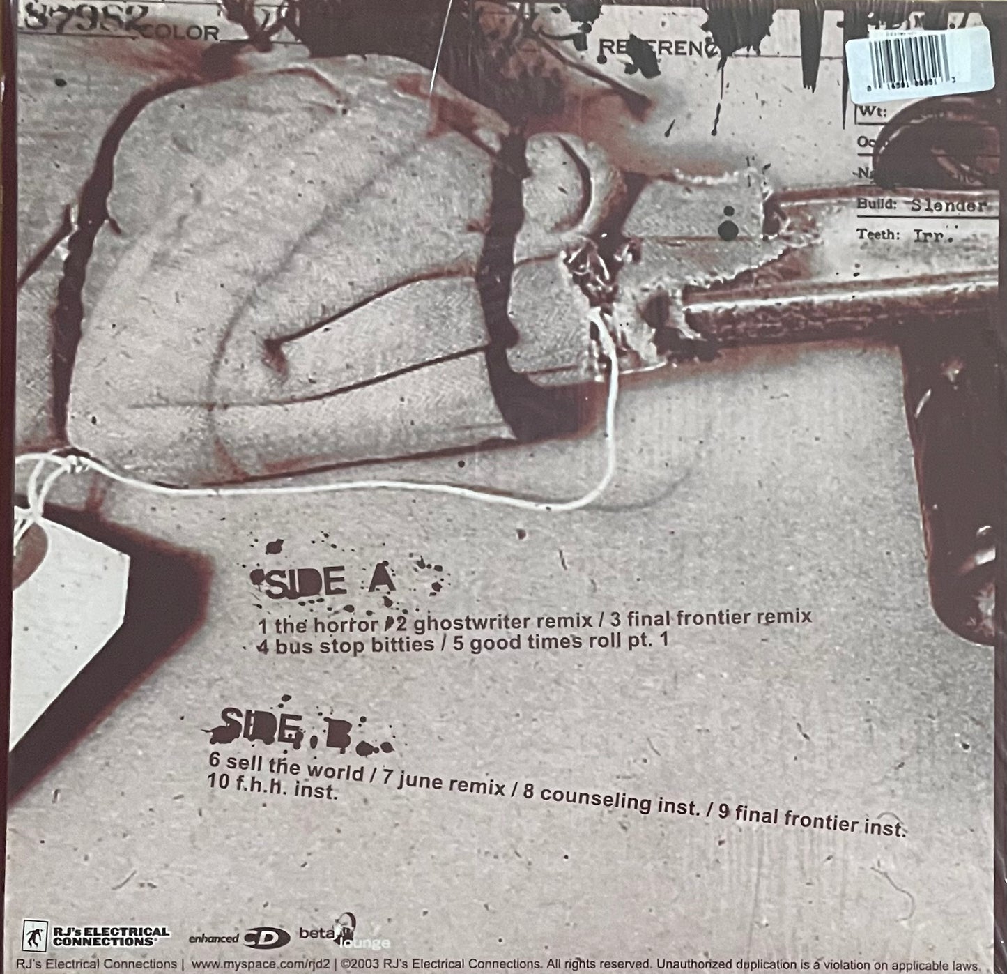 RJD2 – The Horror | Reissue US 2015 | Limited Clear Vinyl