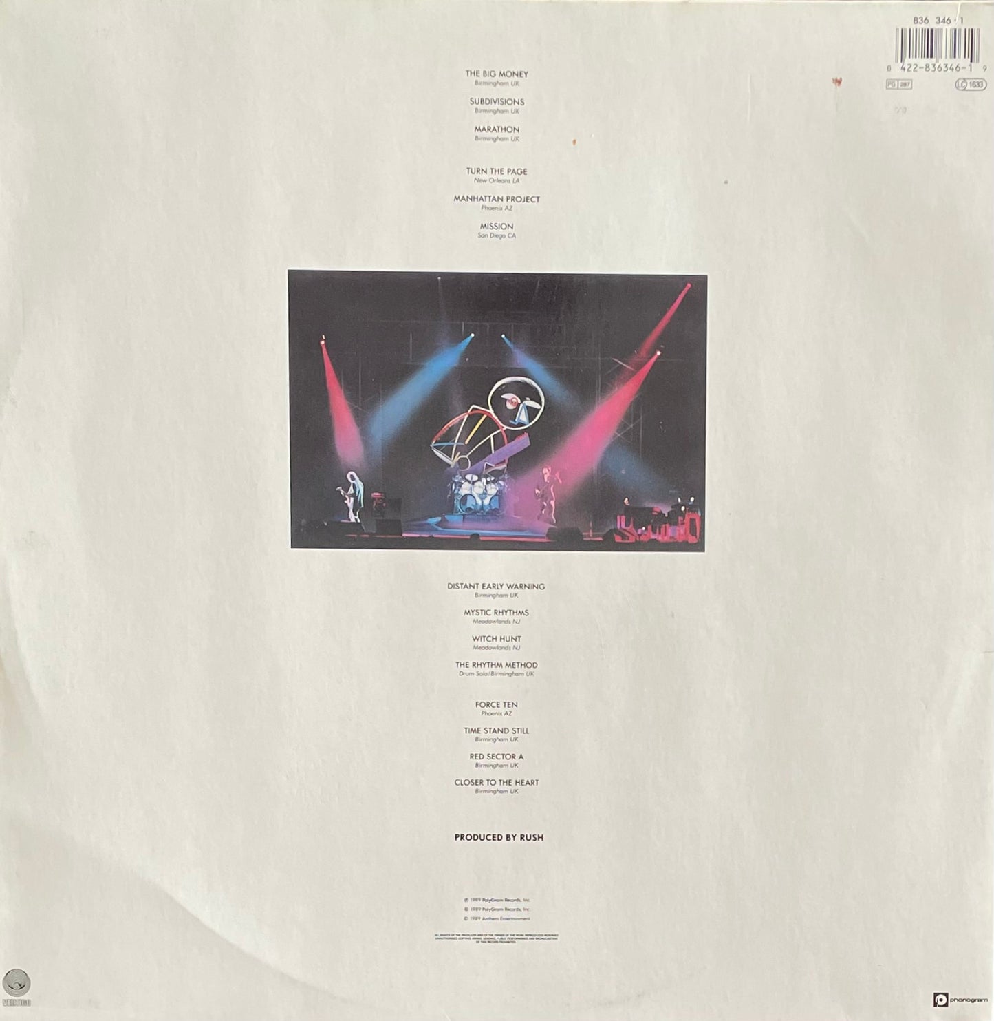 Rush – A Show Of Hands | Orig. EU 1989