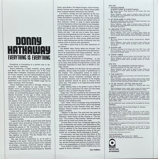 Donny Hathaway – Everything Is Everything | US Reissue | Unknown Year | 180 Gram Vinyl