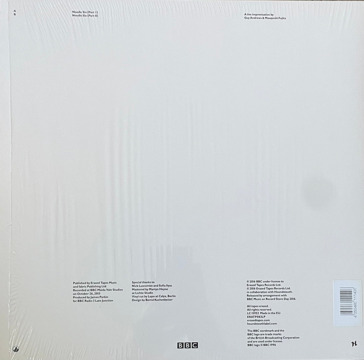 Masayoshi Fujita & Guy Andrews – Needle Six | Orig. UK 2016