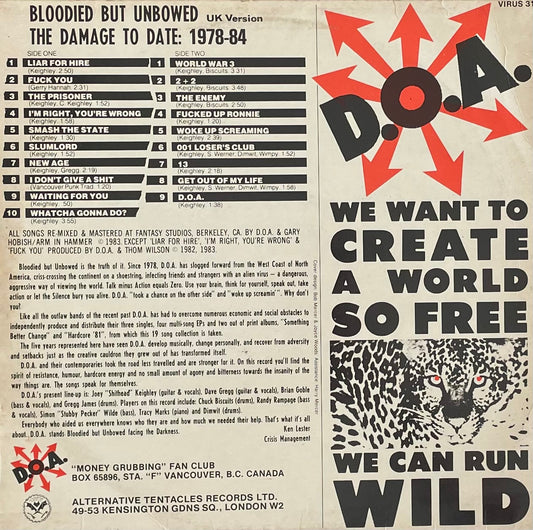 D.O.A. – Bloodied But Unbowed (The Damage To Date: 1978-1984 | Orig. UK 1983