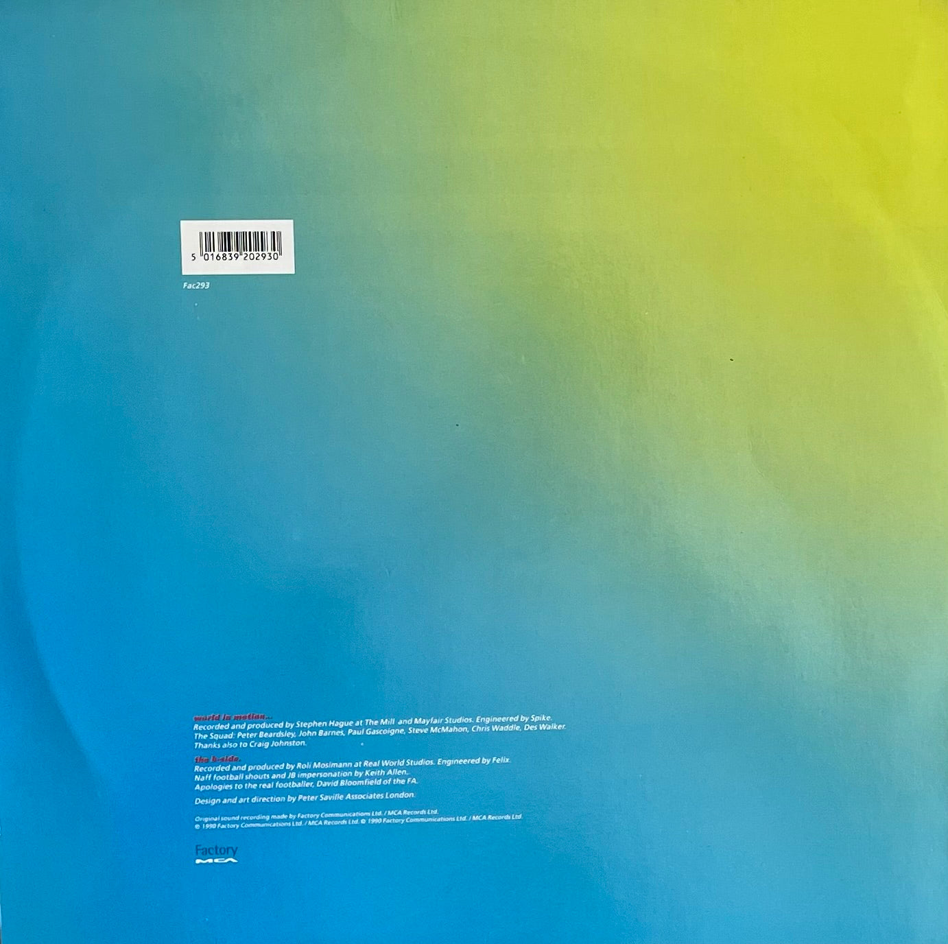 Englandneworder – World In Motion... | Orig. GER 1990