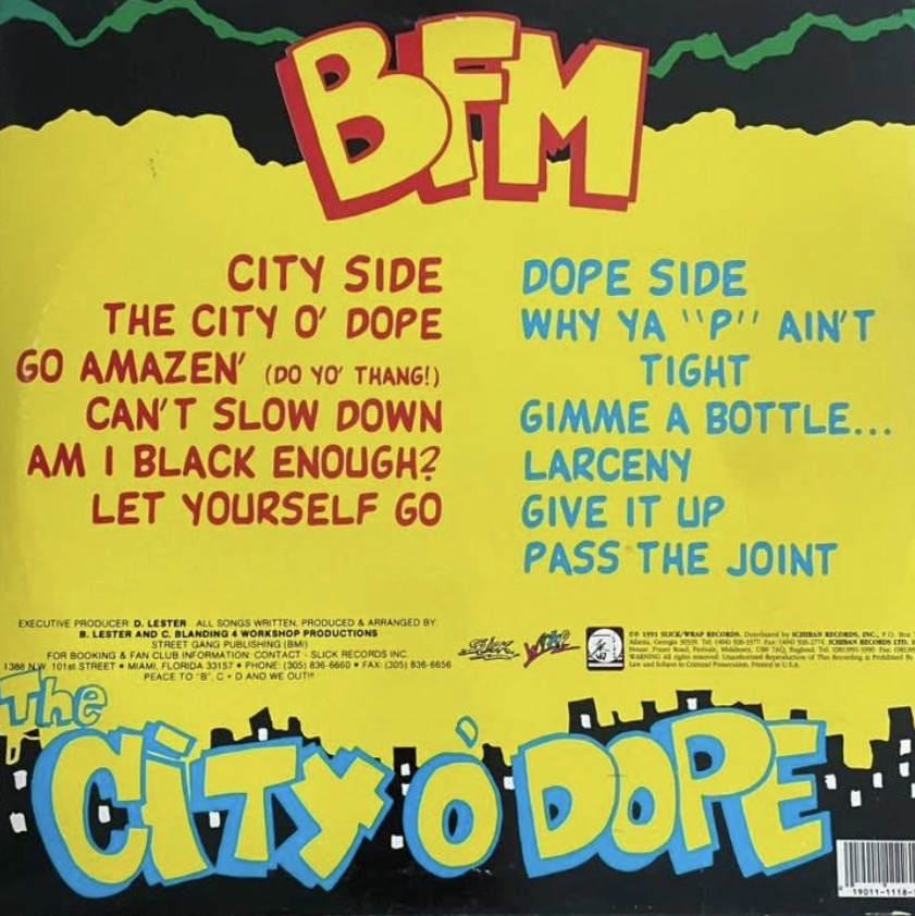 BFM – The City O' Dope | Orig. US & UK 1991