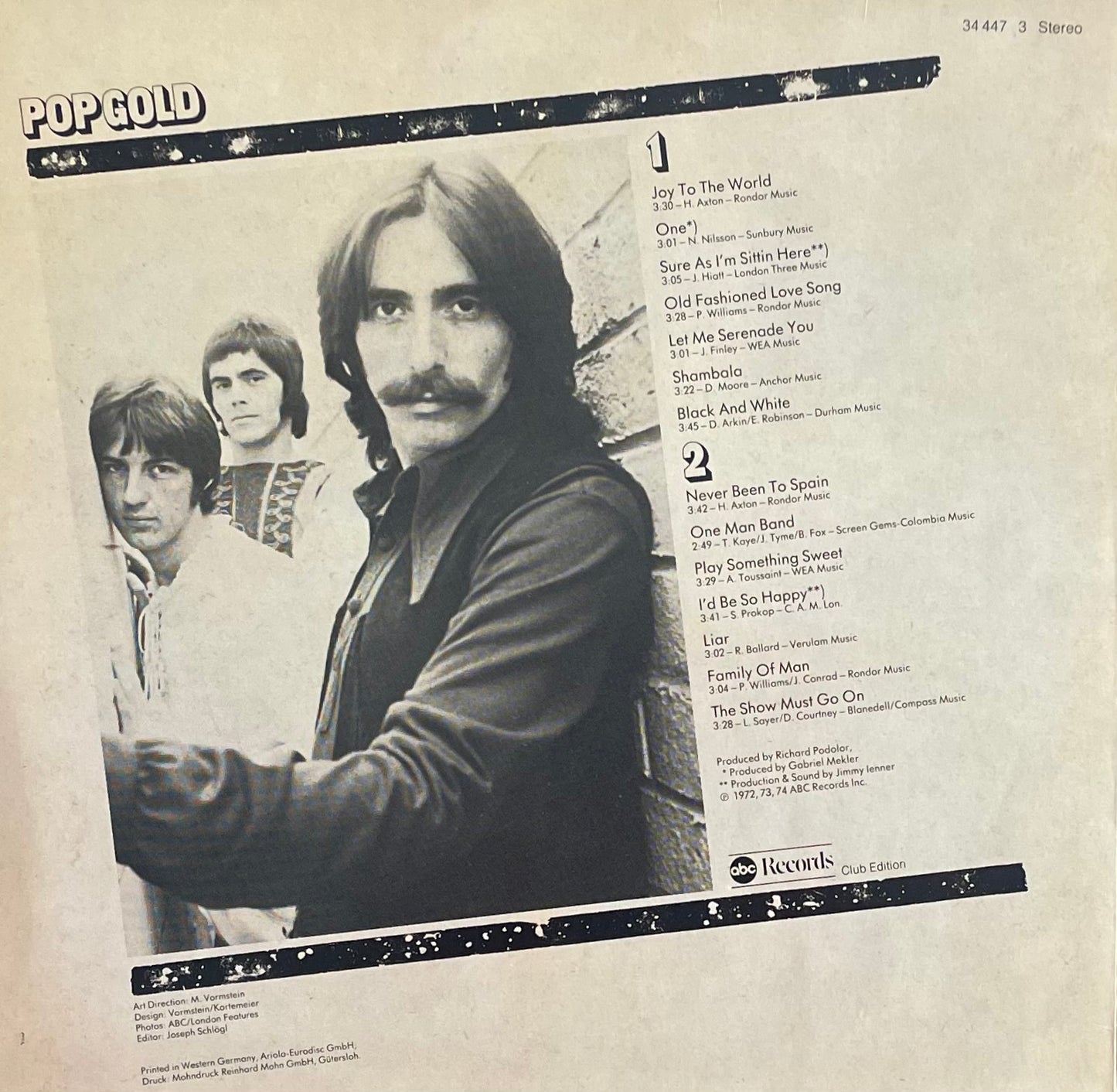 Three Dog Night – Pop Gold | Reissue GER 1978 | Club Edition