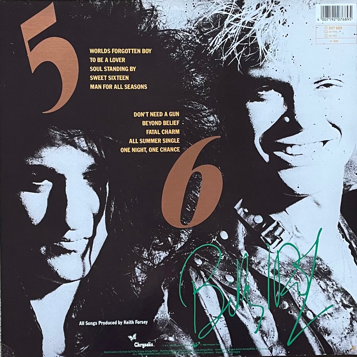 Billy Idol – Whiplash Smile | Orig. EU 1986