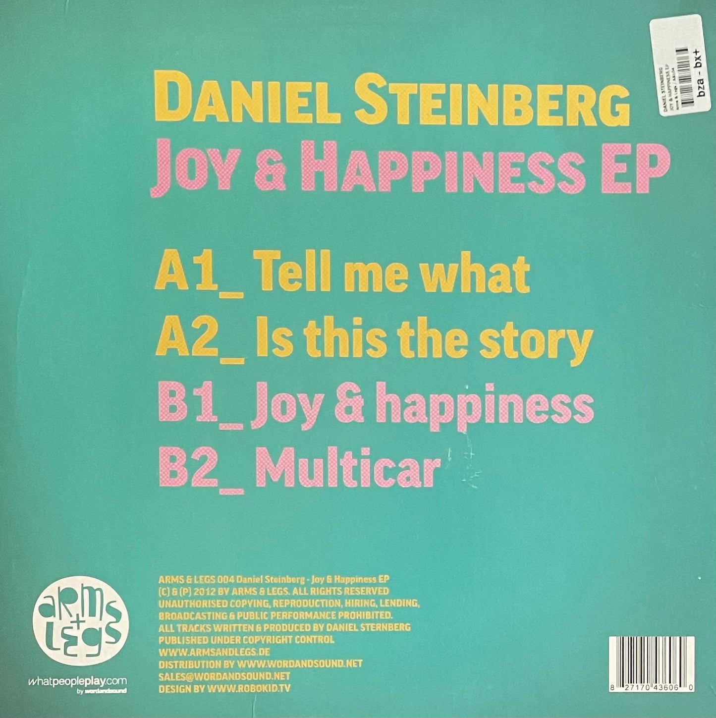 Daniel Steinberg – Joy & Happiness EP | Orig. GER 2012