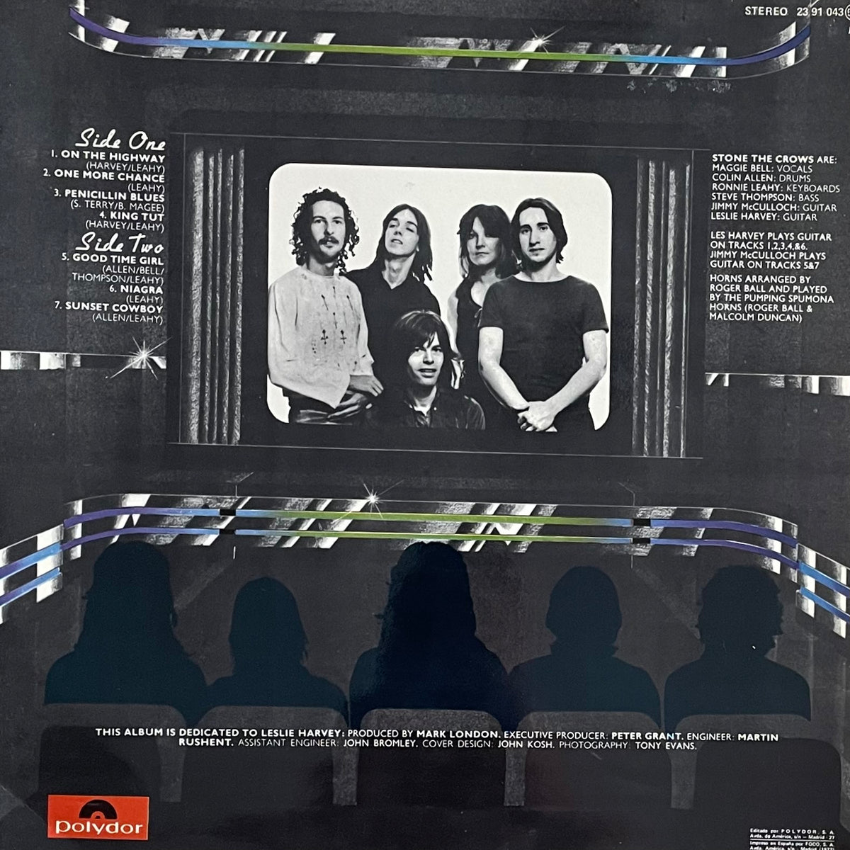 Stone The Crows – Ontinuous Performance | Orig. SPA 1972