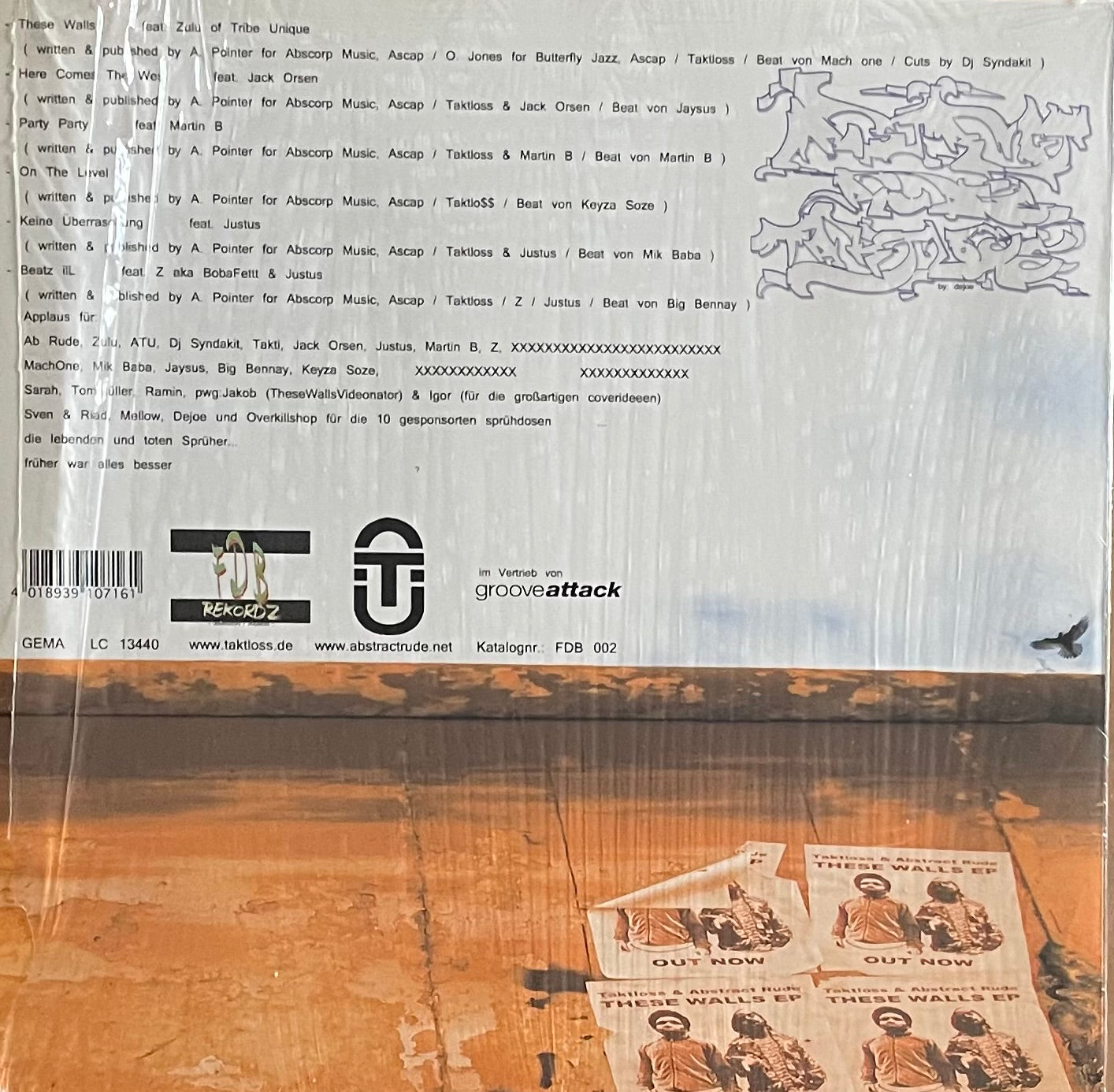 Taktloss & Abstract Rude – These Walls EP | Orig. GER 2004