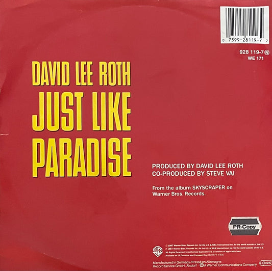 David Lee Roth – Just Like Paradise | Orig. EU 1987 | Inkl. WEA Product Facts!!