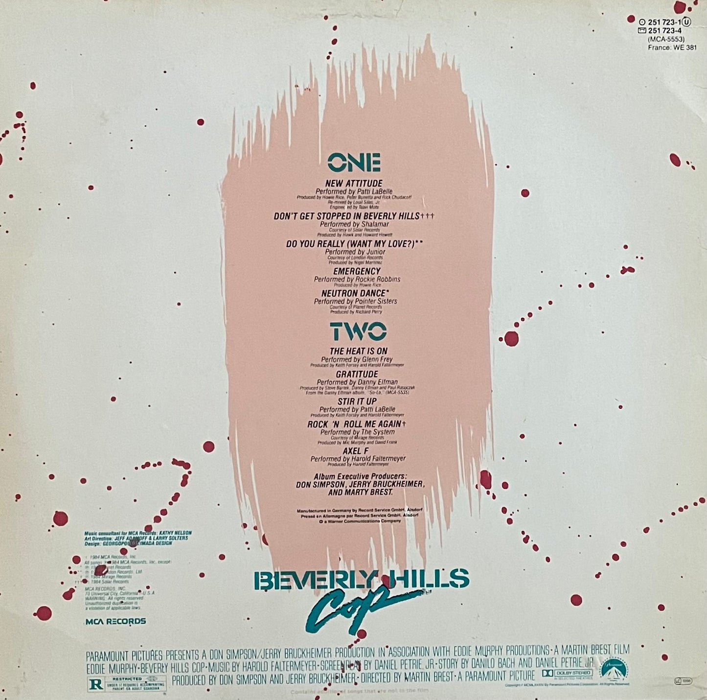 Various – Beverly Hills Cop (Music From The Motion Picture Soundtrack) | Orig. EU 1984