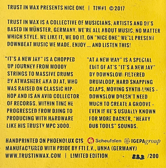 Atwashere, Downslow – It's A New Jay / At A New Way | Orig. GER 2017 | Limited