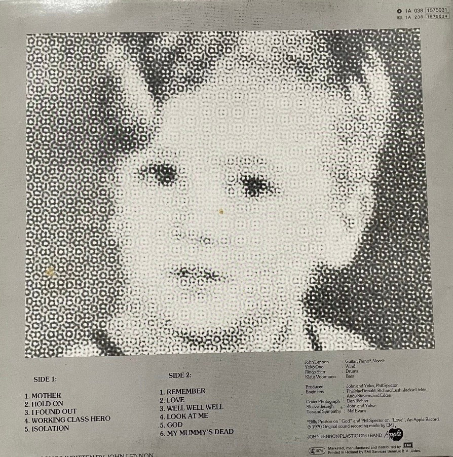 John Lennon / Plastic Ono Band – John Lennon / Plastic Ono Band | Reissue EU 1985