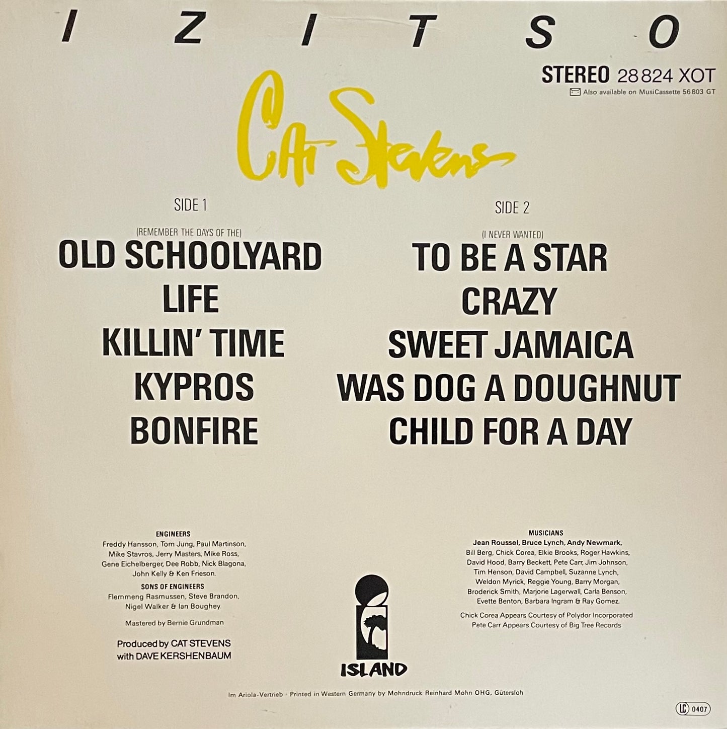Cat Stevens – Izitso | Orig. GER 1977