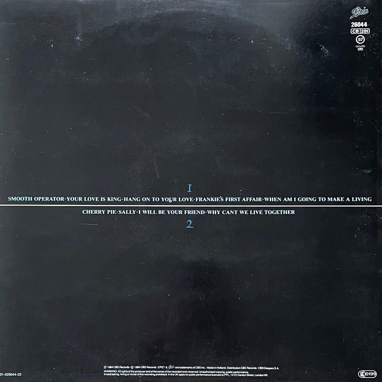 Sade – Diamond Life | Orig. EU 1984 | Dark Blue Label