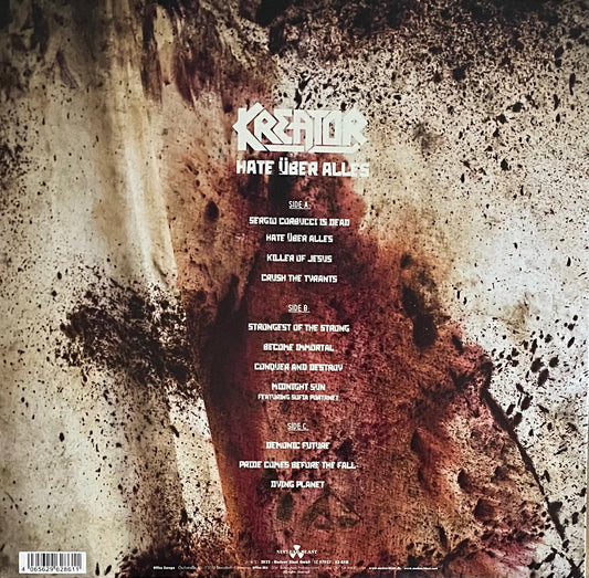 Kreator – Hate Über Alles | Orig. GER 2022 | Clear With Red Black Splatter Vinyl | Limited to 500