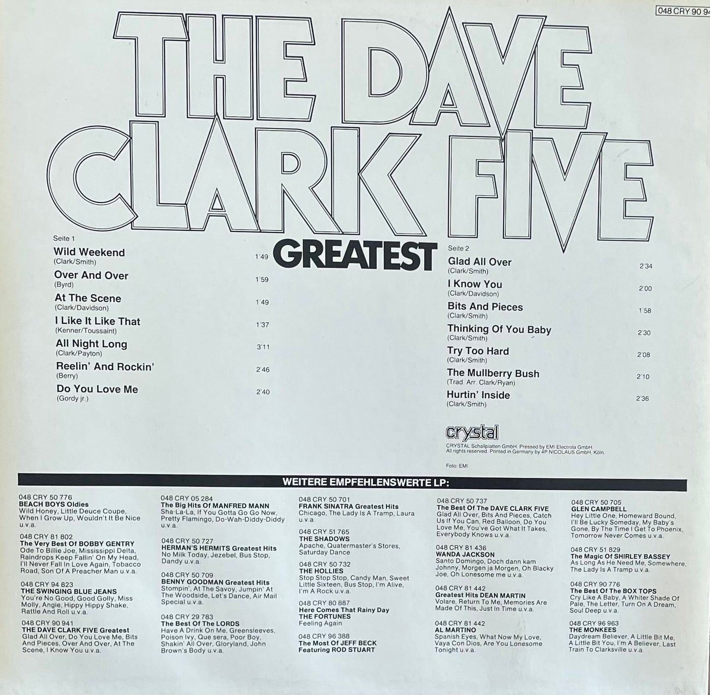 The Dave Clark Five – Greatest | Germany Unknown Year