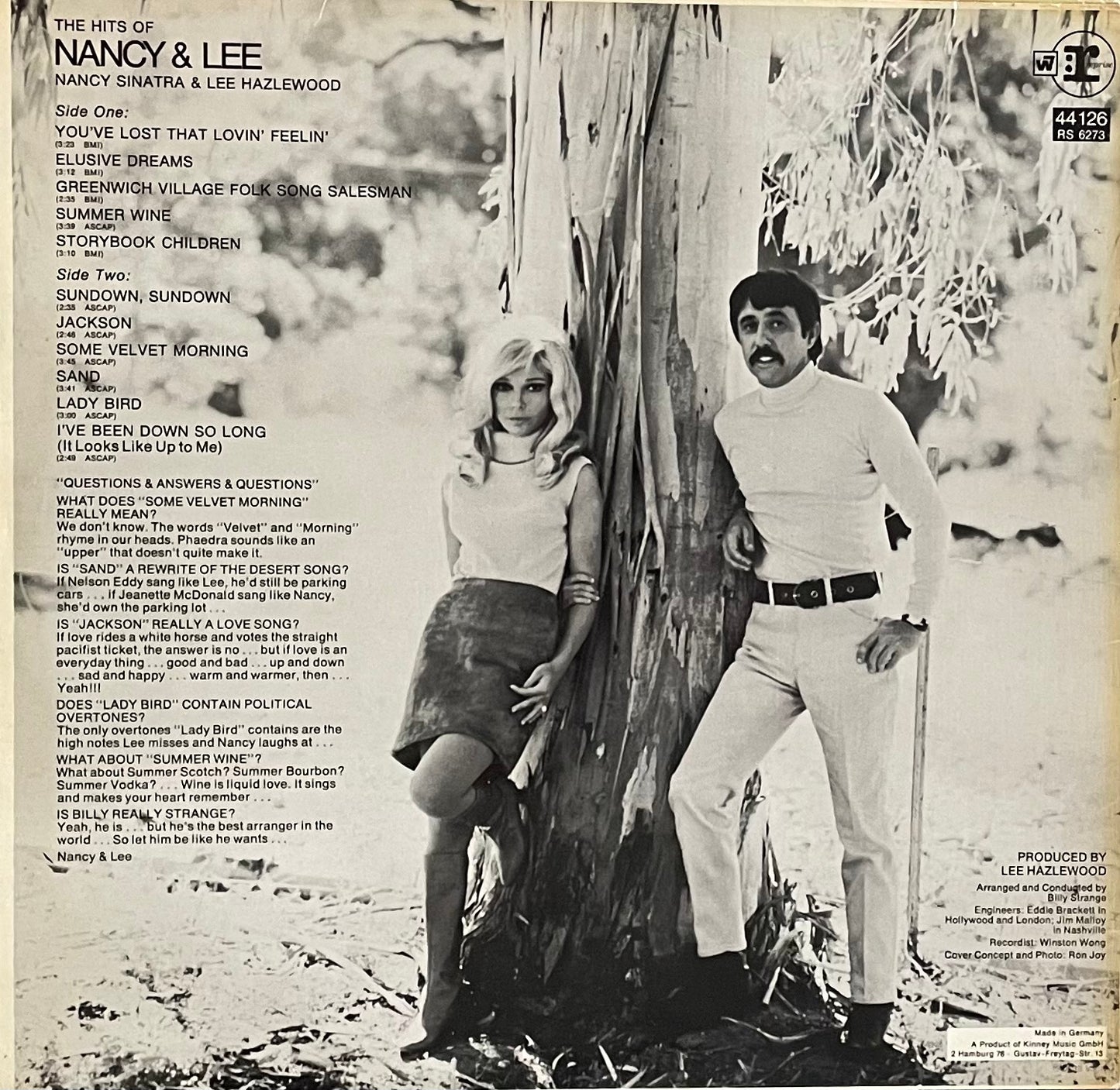 Nancy Sinatra & Lee Hazlewood – Nancy & Lee | Reissue GER. Unknown Year