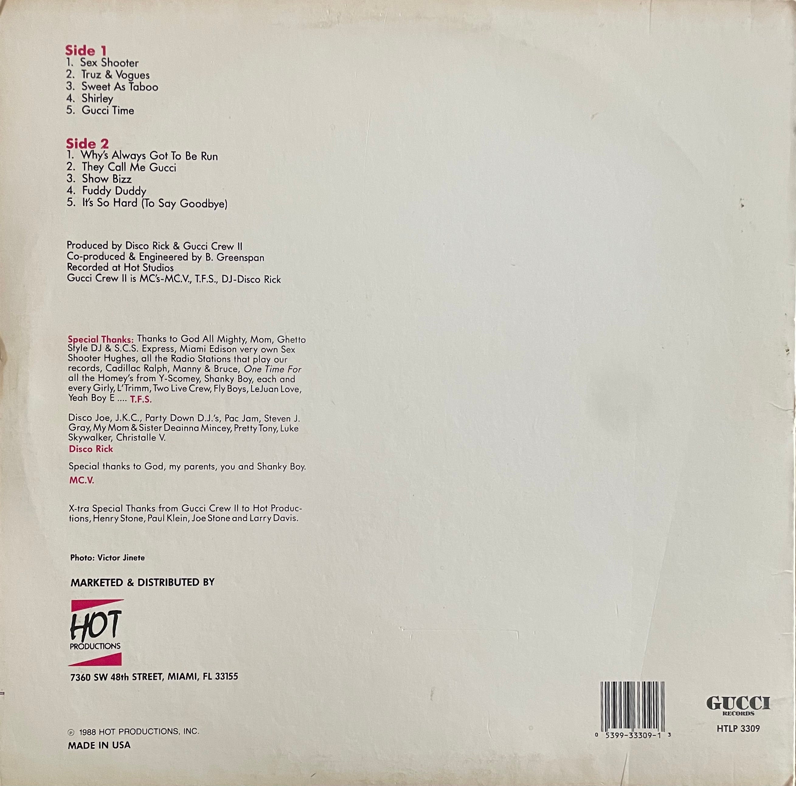 Gucci Crew II – What Time Is It? It's Gucci Time | Orig. US 1988