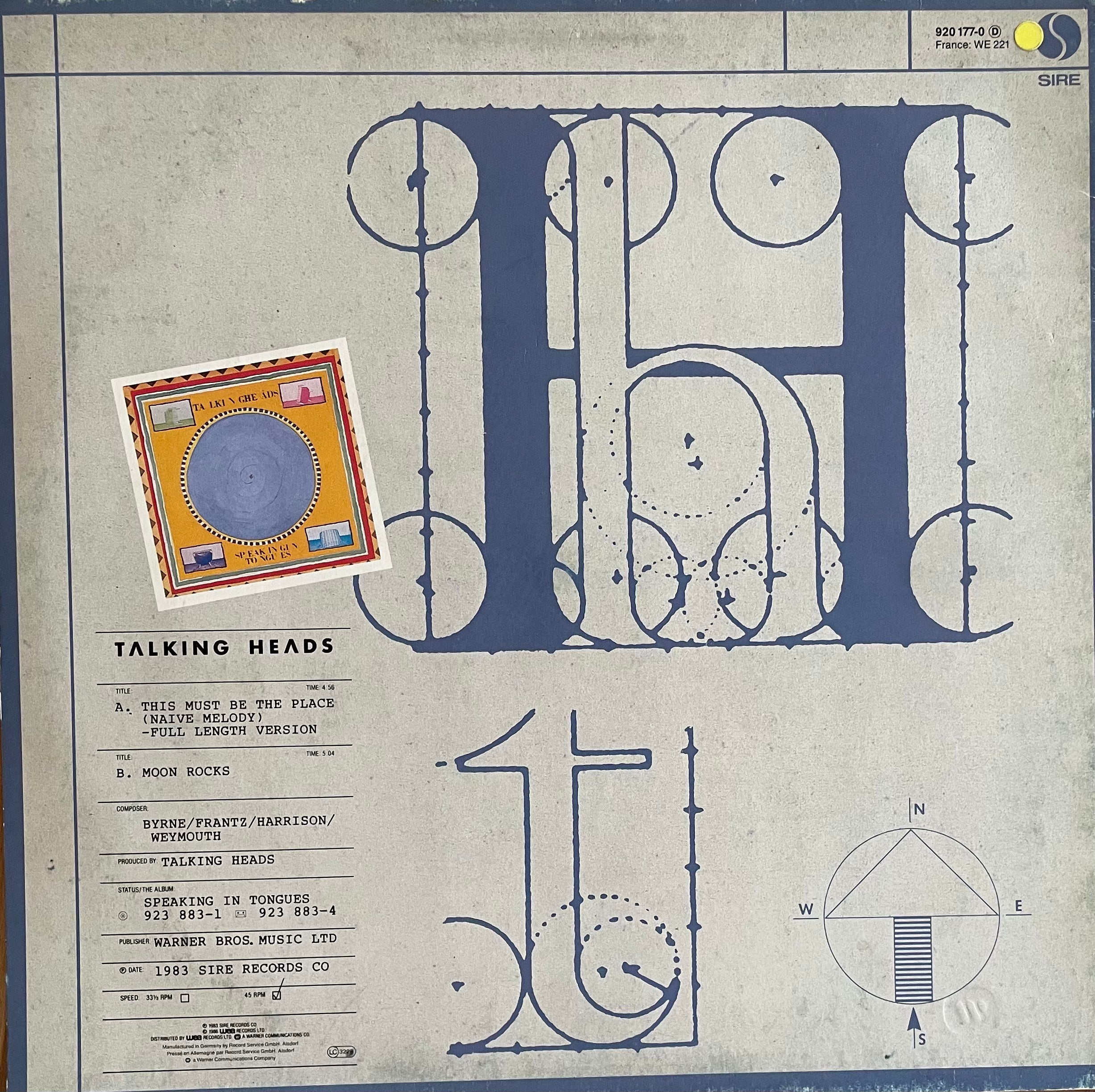 Talking Heads – This Must Be The Place (Naive Melody)-Full Length Version | Reissue EU 1986