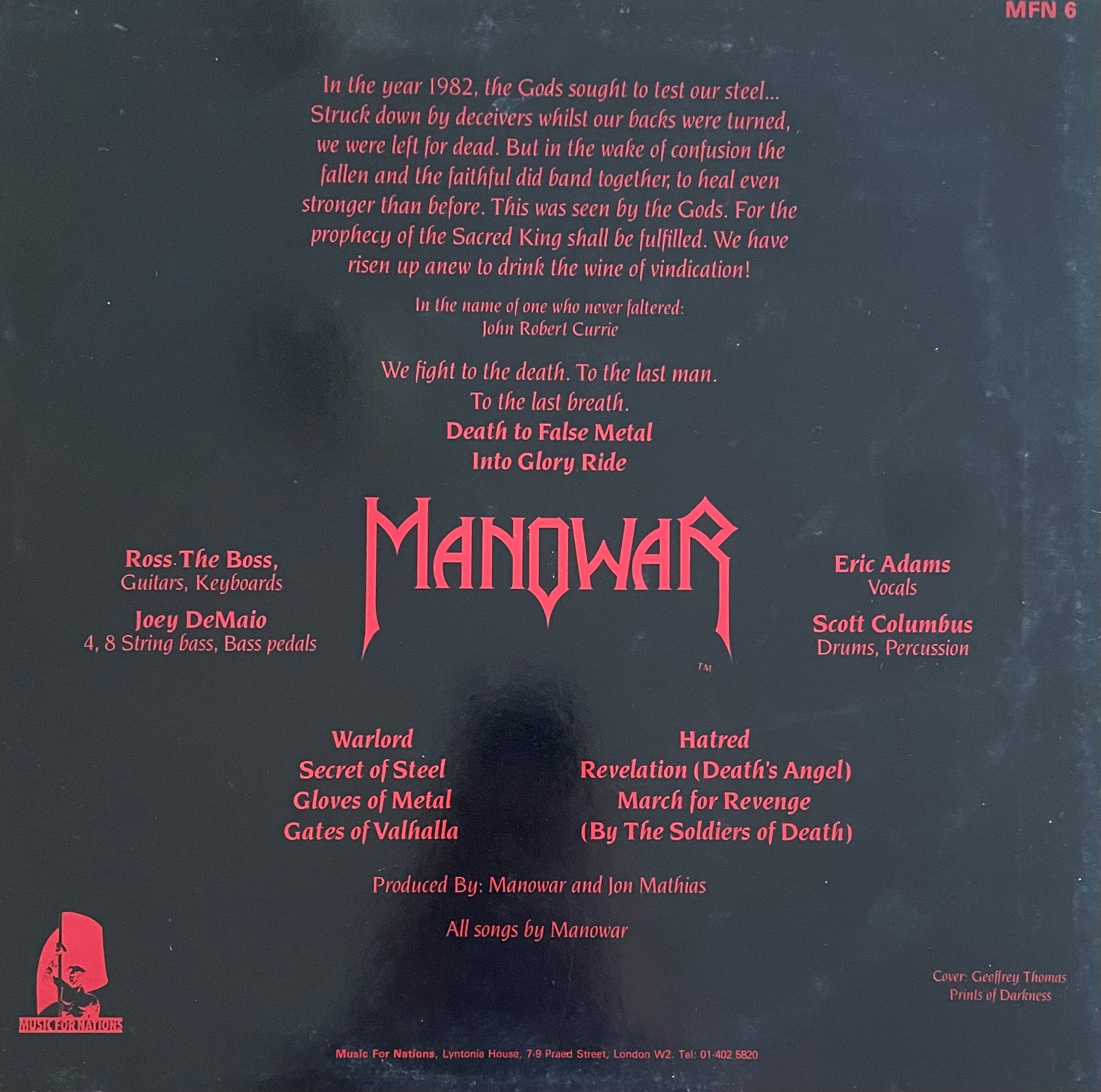 Manowar – Into Glory Ride | Orig. UK 1983