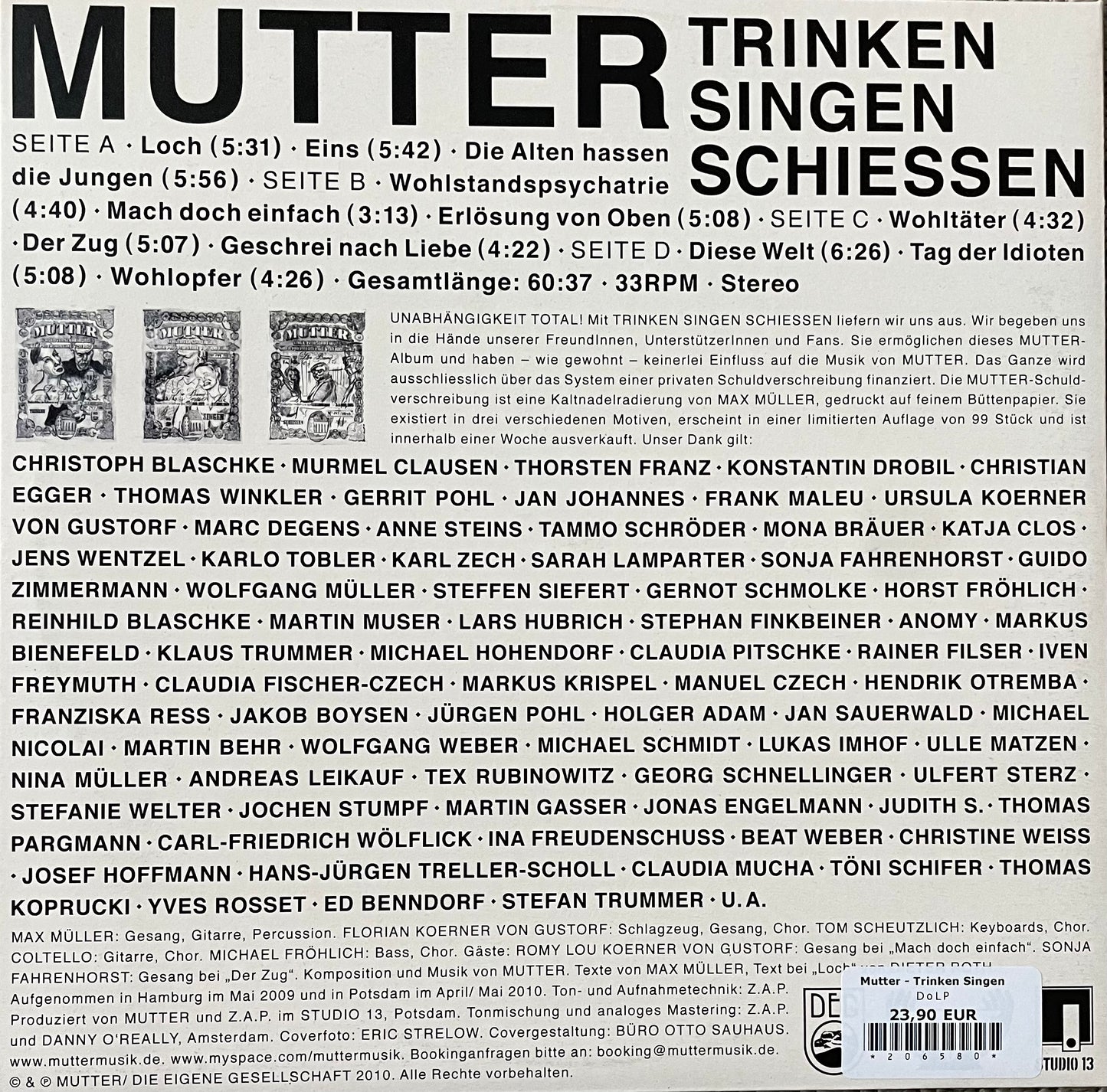 Mutter – Trinken Singen Schiessen | Orig. GER 2010 | inkl. Autogramm Karte