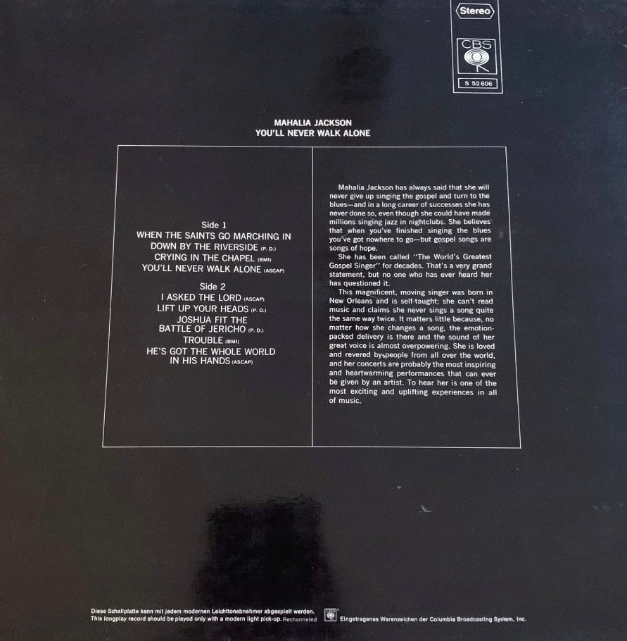 Mahalia Jackson – You'll Never Walk Alone (Greatest Gospel Hits) | GER Unknown Year