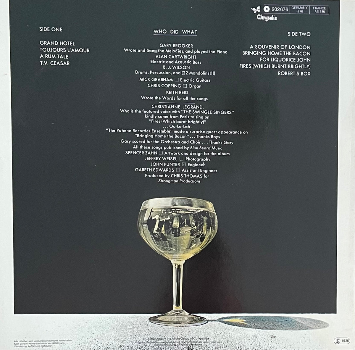 Procol Harum – Grand Hotel | Reissue GER 1980