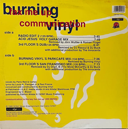 Burning Vinyl – Fax Me Up-Communication | Orig. GER 1995