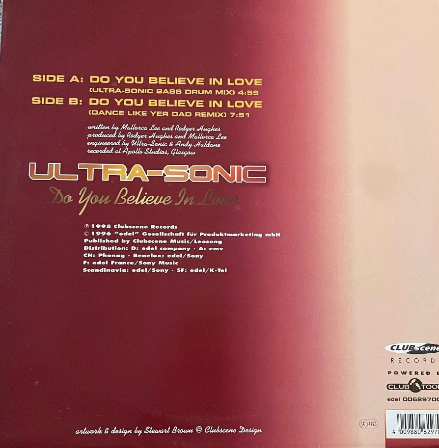 Ultra-Sonic – Do You Believe In Love | Orig. EU 1996