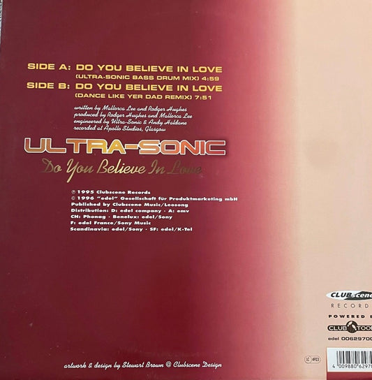Ultra-Sonic – Do You Believe In Love | Orig. EU 1996