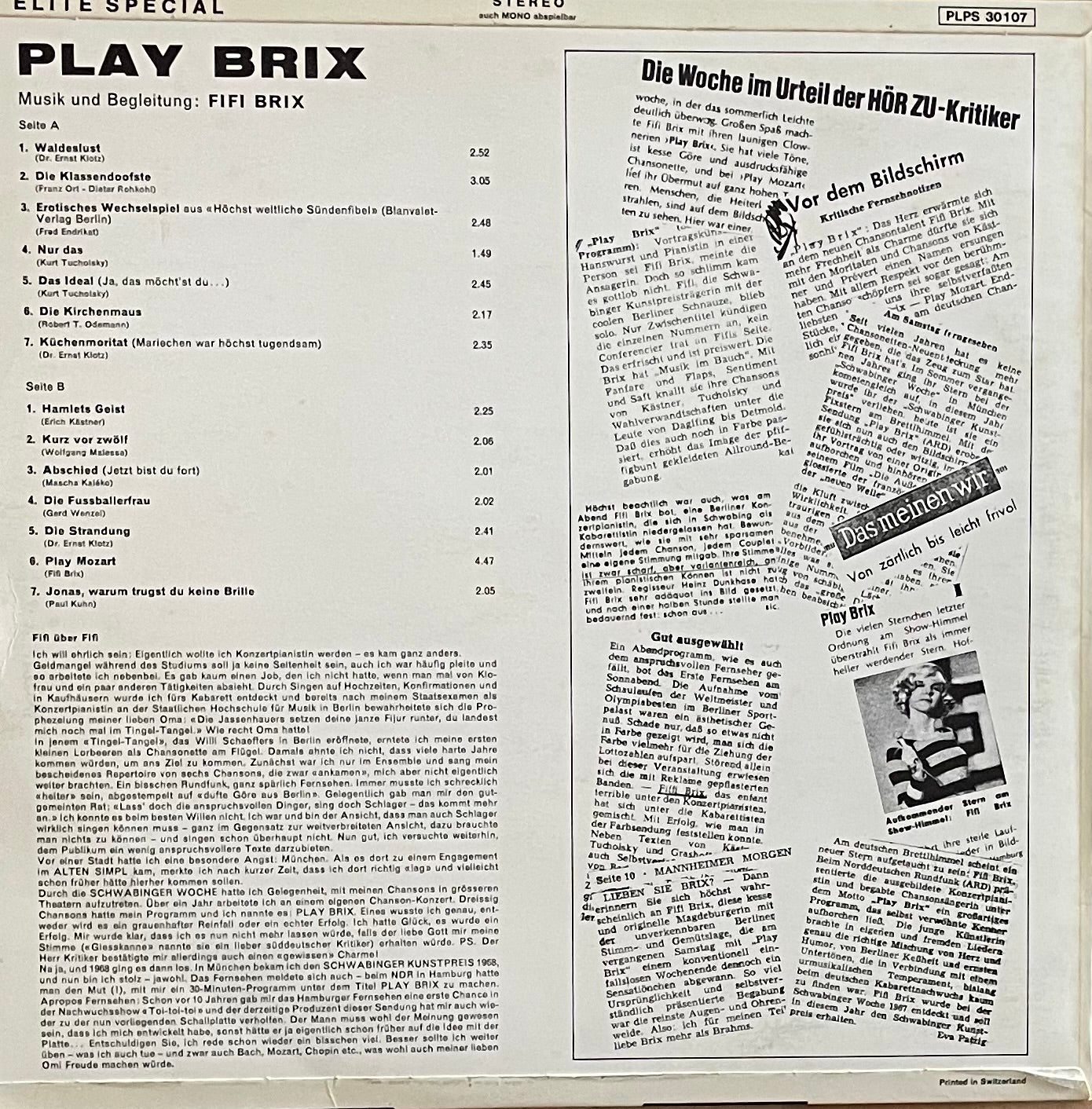 Fifi Brix – Play Brix | Orig. GER 1969