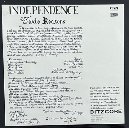 Toxic Reasons – Independence | Reissue GER 1989 | Inkl. Poster