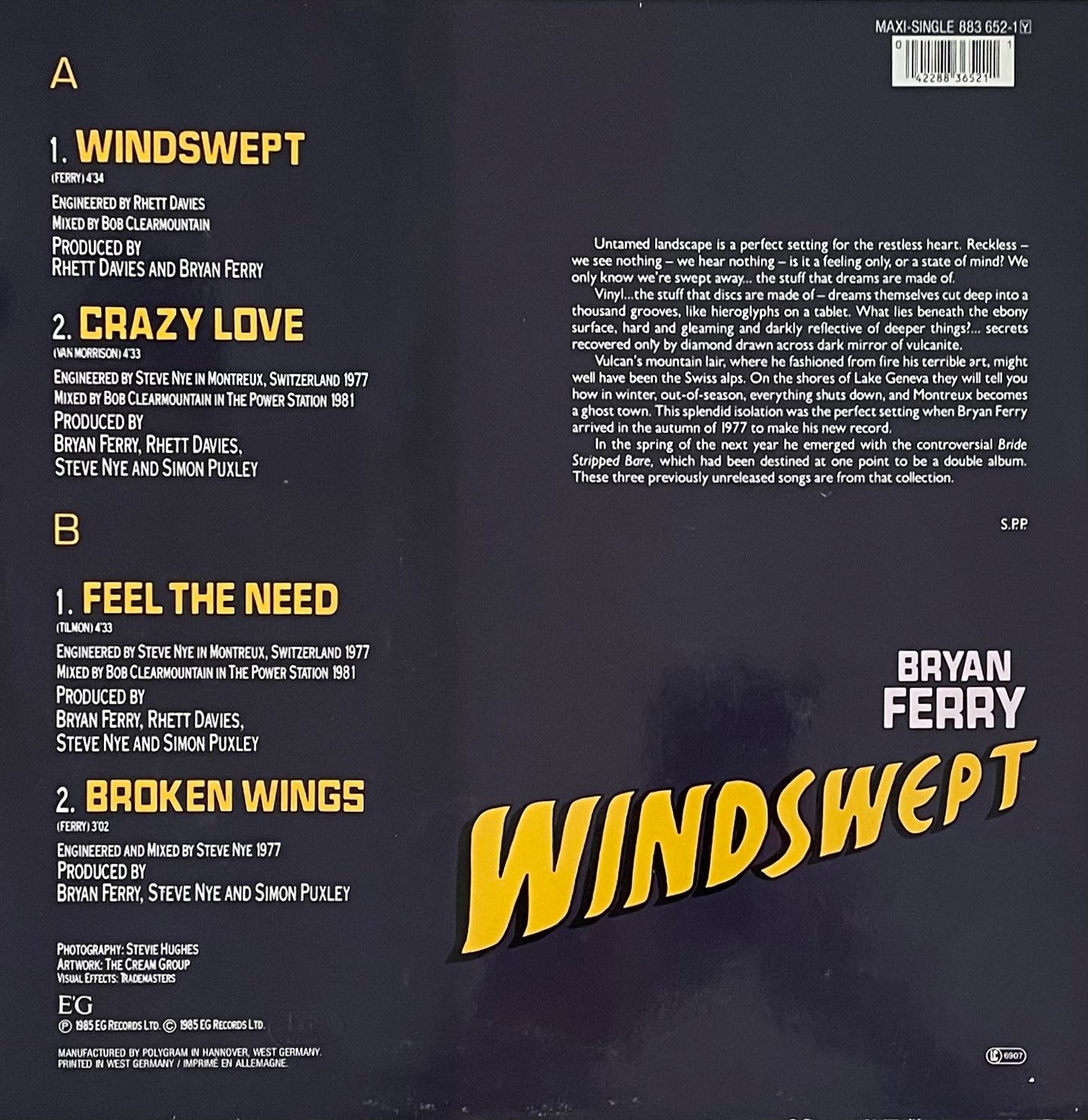 Bryan Ferry – Windswept | Orig. GER 1985