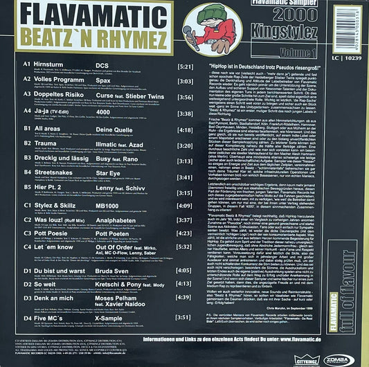 Various – Flavamatic Beatz 'N Rhymez | Orig. GER;AUS;SWI 1999