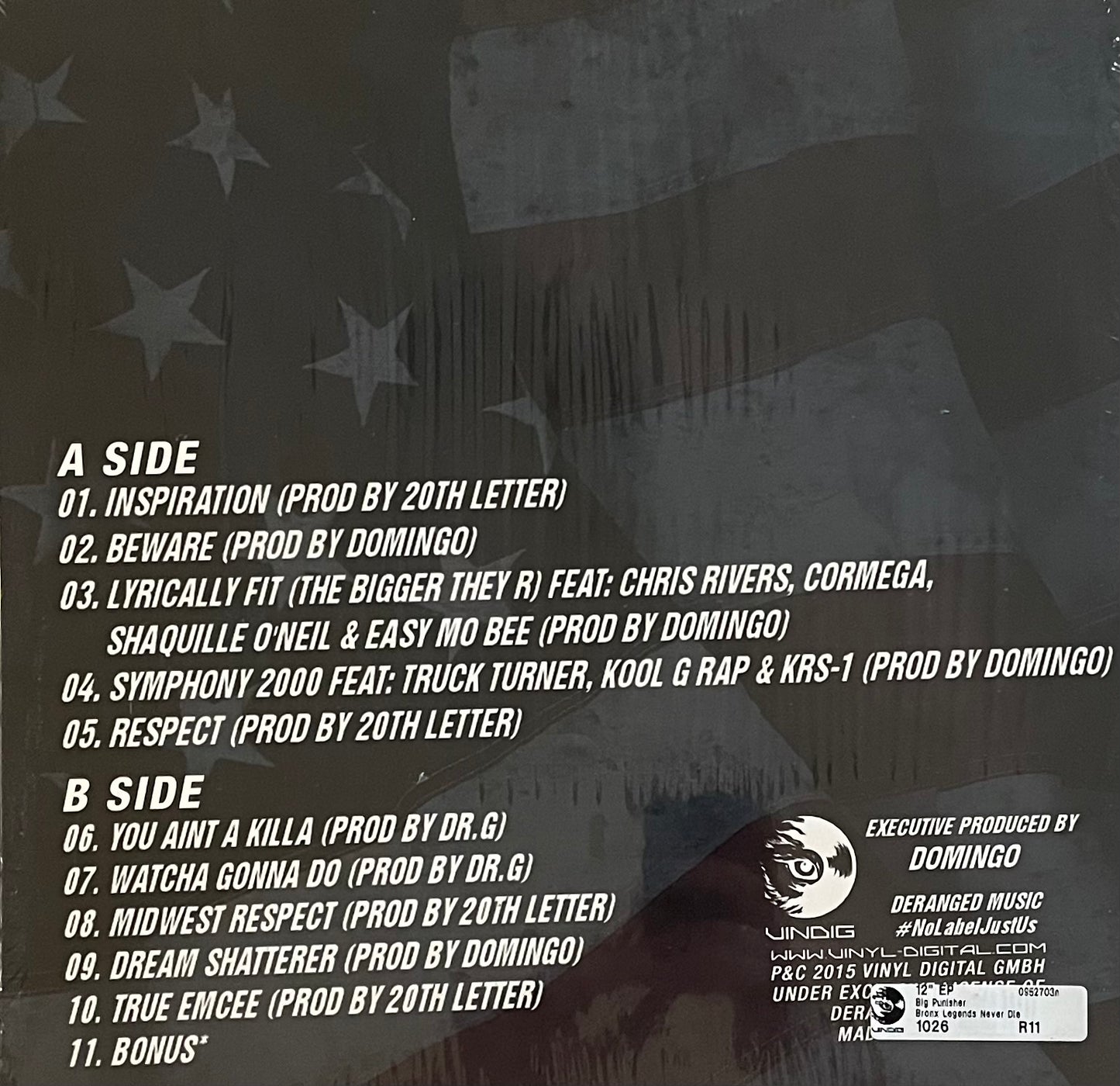 Domingo Presents Big Punisher – Bronx Legends Never Die | Orig. GER 2015 | Limited