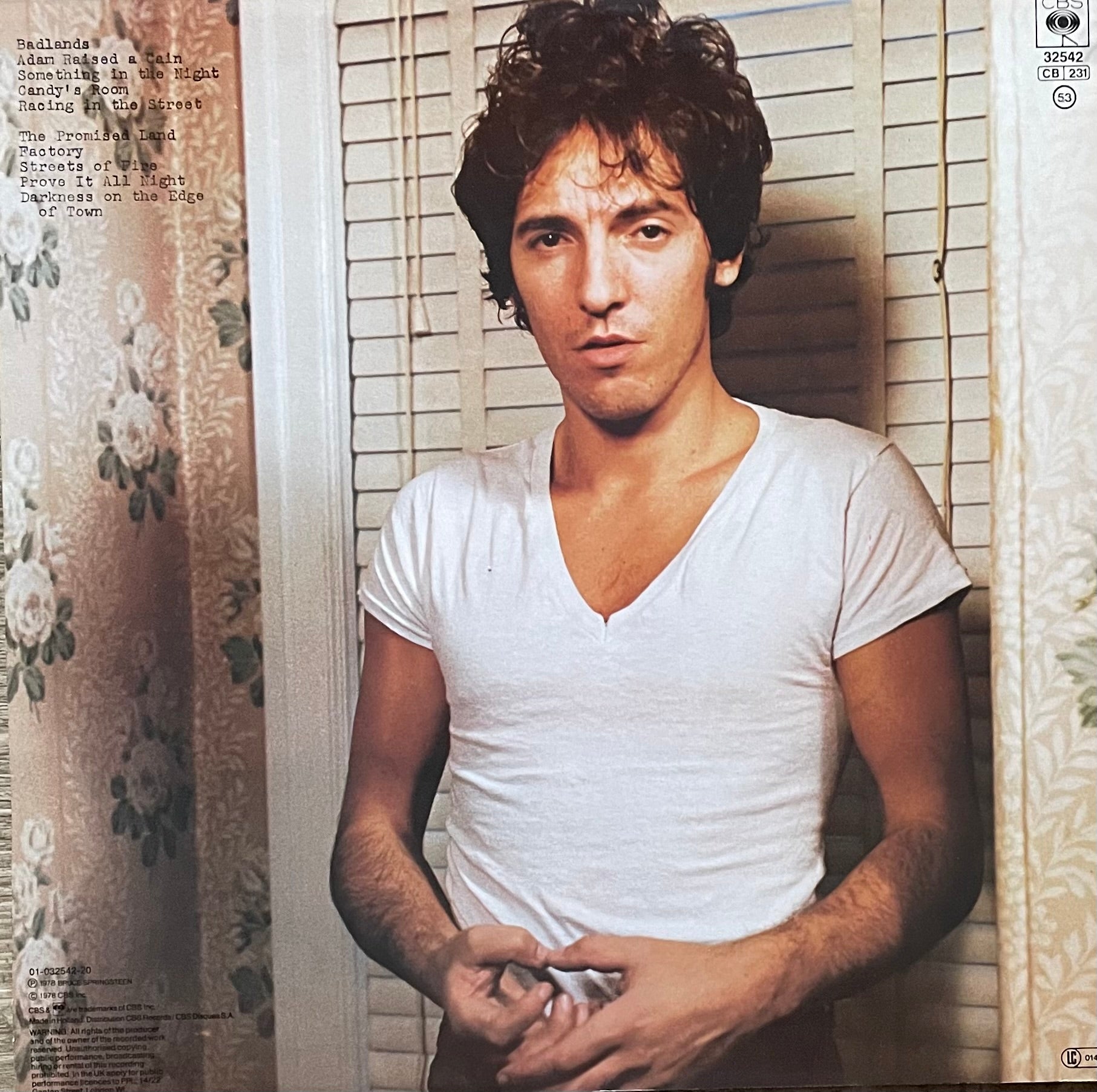 Bruce Springsteen – Darkness On The Edge Of Town | Reissue EU | Unknown Year | Red Labels
