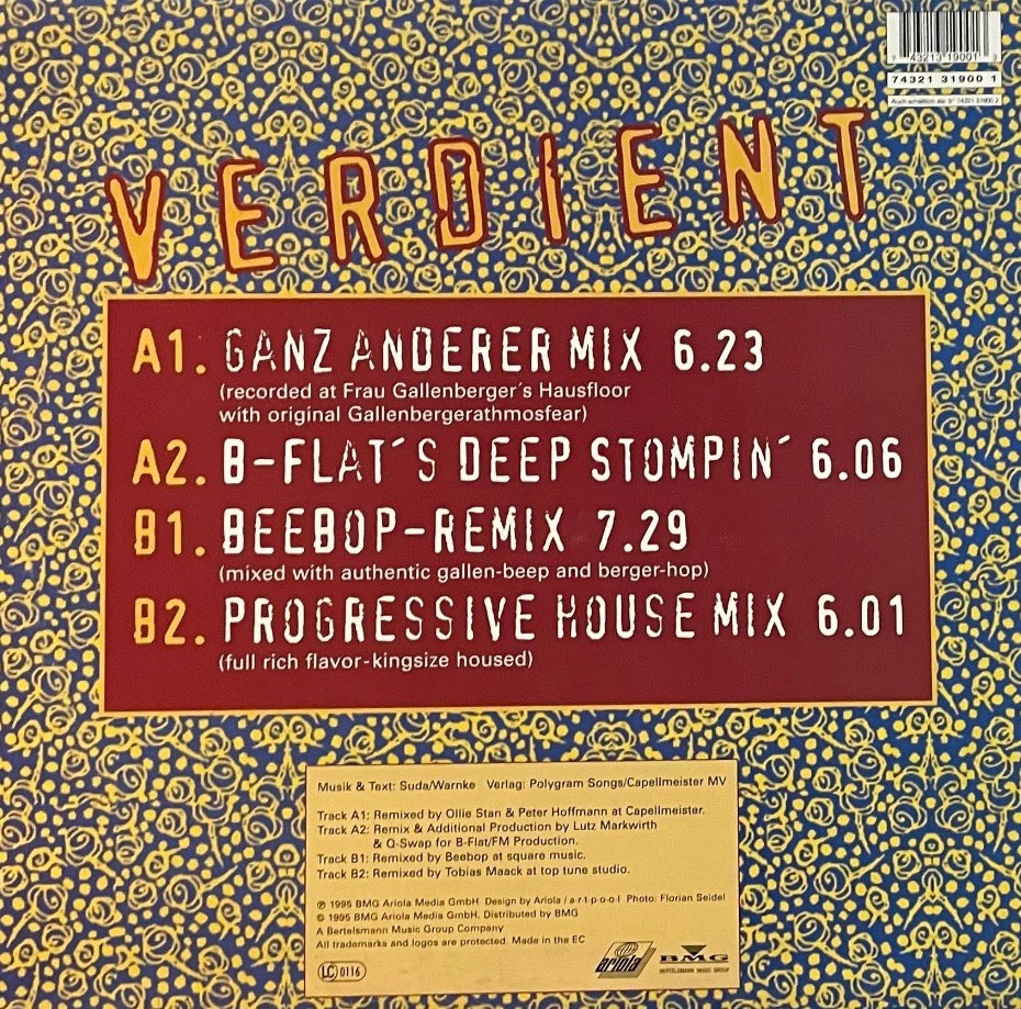 Grooveminister – Verdient | Orig. GER 1995
