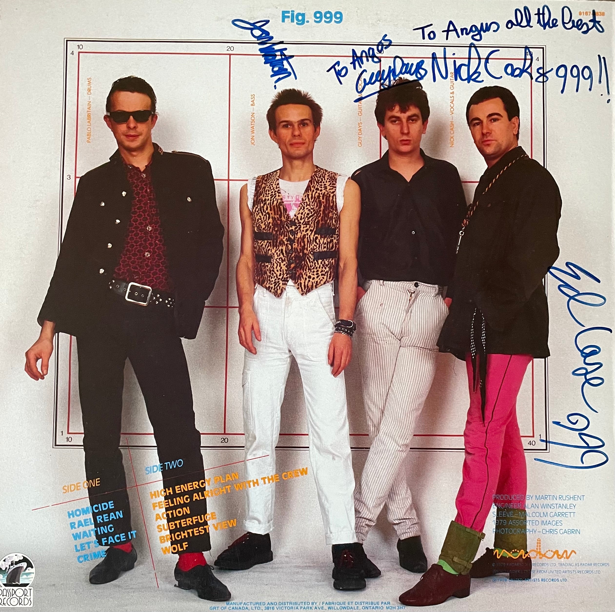 999 – High Energy Plan | Orig. CAN 1979 | signed – Hitman Records