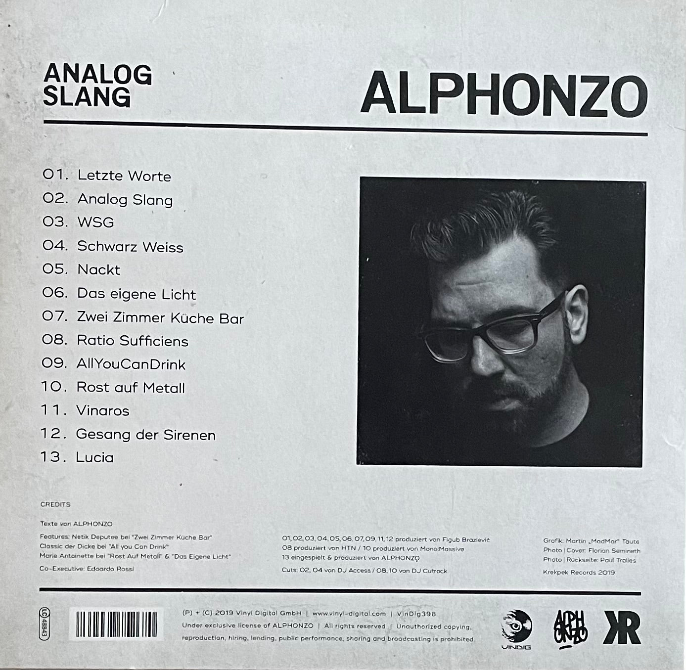 Alphonzo – Analog Slang | Orig. GER 2019 | Limited to 300 | Inkl. Booklet