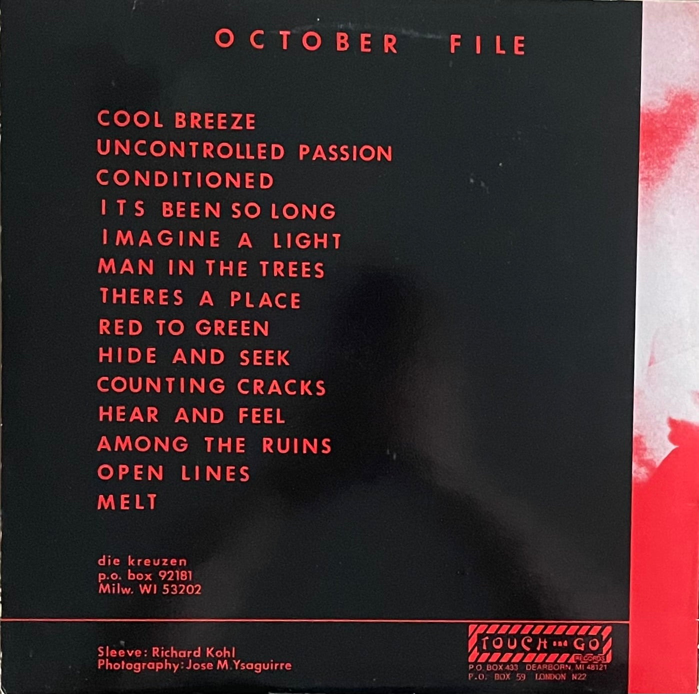 Die Kreuzen – October File | Orig. UK 1986 | Inkl. Poster