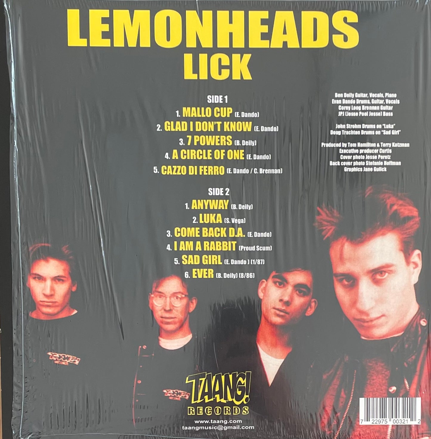 Lemonheads – Lick | Reissue US 2021 | Yellow Vinyl | Limited to 1.000