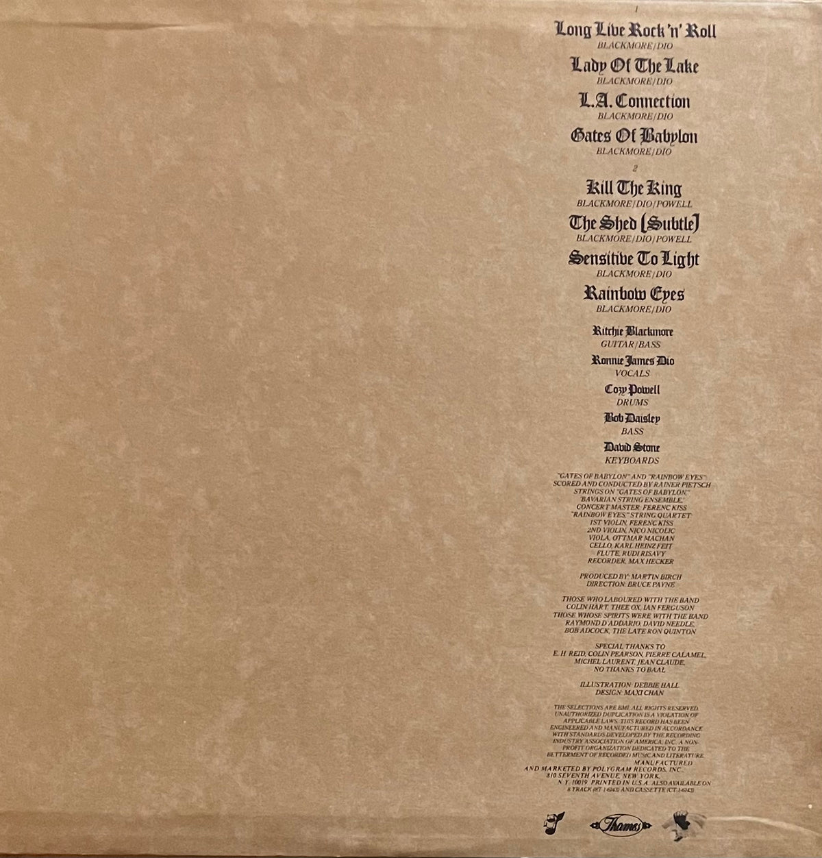 Rainbow – Long Live Rock 'N' Roll | Repress US 1978