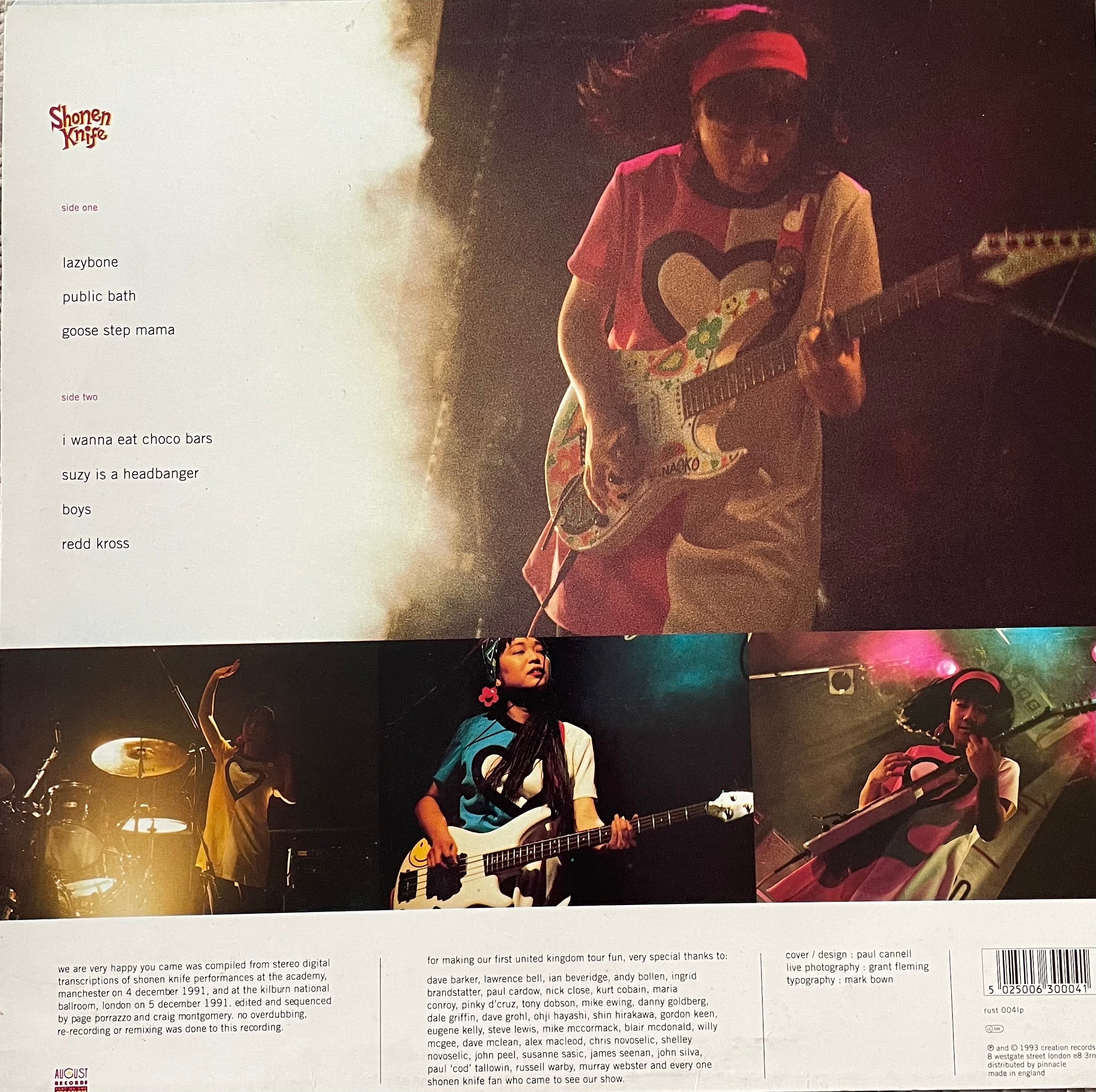 Shonen Knife = 少年ナイフ – We Are Very Happy You Came | Orig. UK 1993