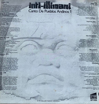 Inti-Illimani – Canto De Pueblos Andinos 1 | Reissue GER 1978