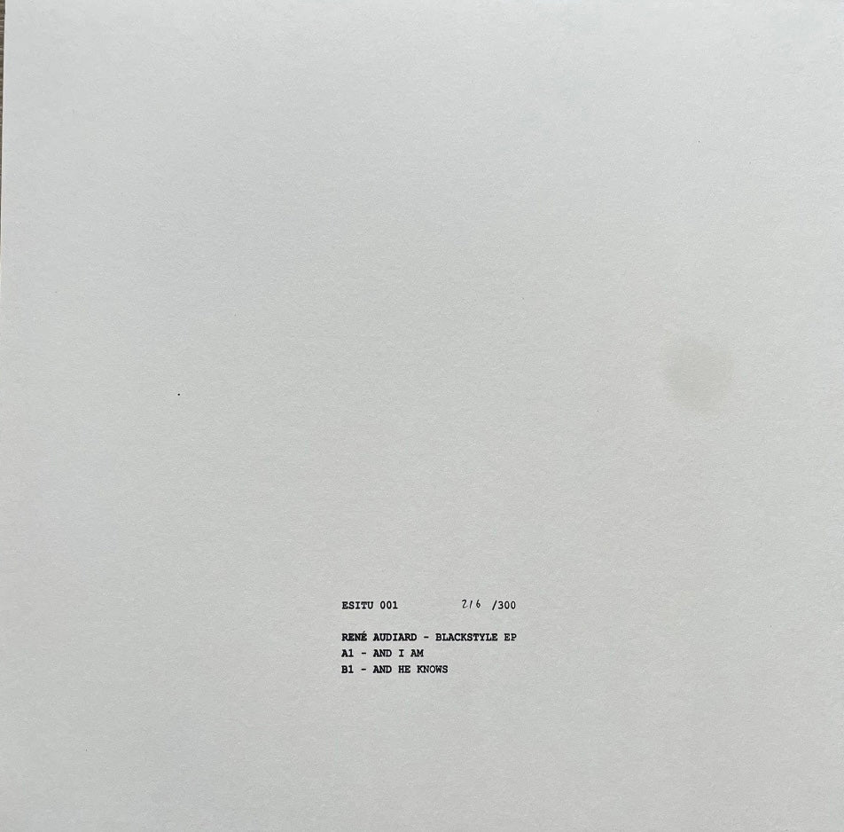 René Audiard – Blackstyle | Orig. FRA 2018 | Limited 216/300