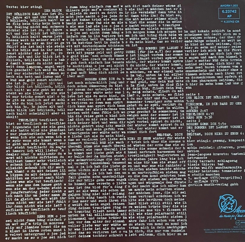 Kiev Stingl – Teuflisch | Reissue GER 1979