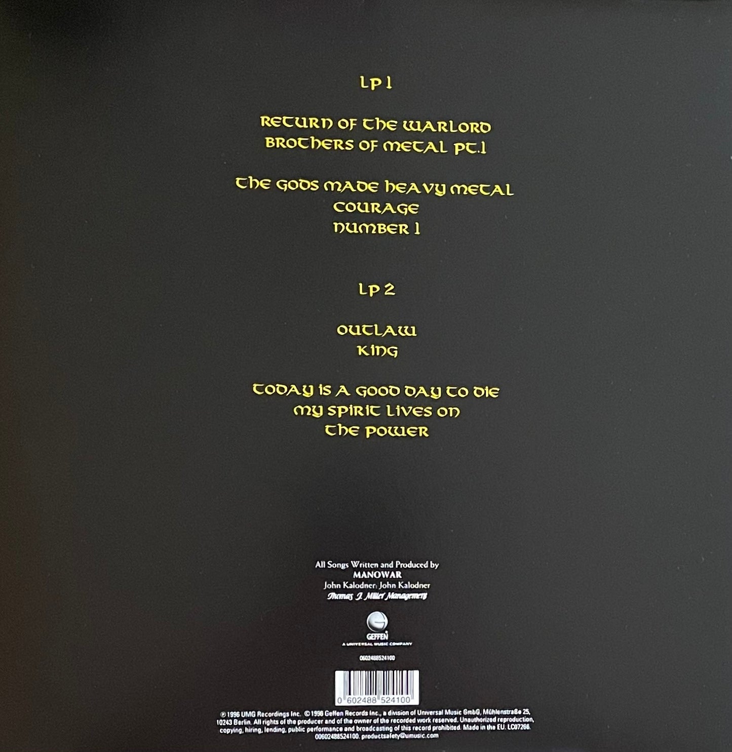 Manowar – Louder Than Hell | Reissue EU 2025 | Red & Black Marble Vinyl | Limited Edition