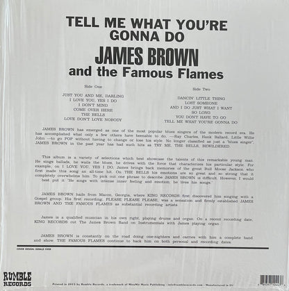 James Brown & The Famous Flames – Tell Me What You're Gonna Do | Reissue UK 2015