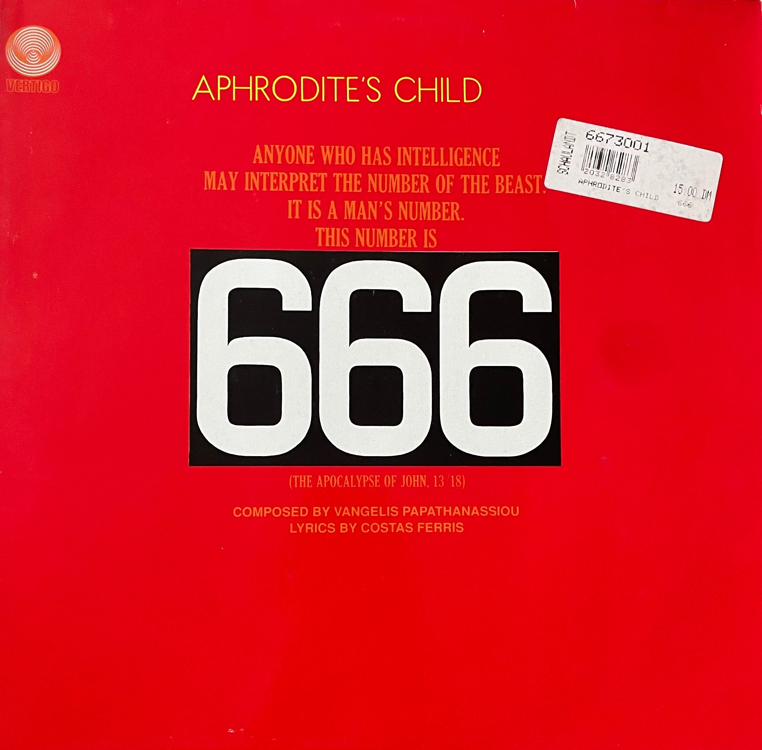 Aphrodite's Child – 666 | Reissue EU | Unknown Year